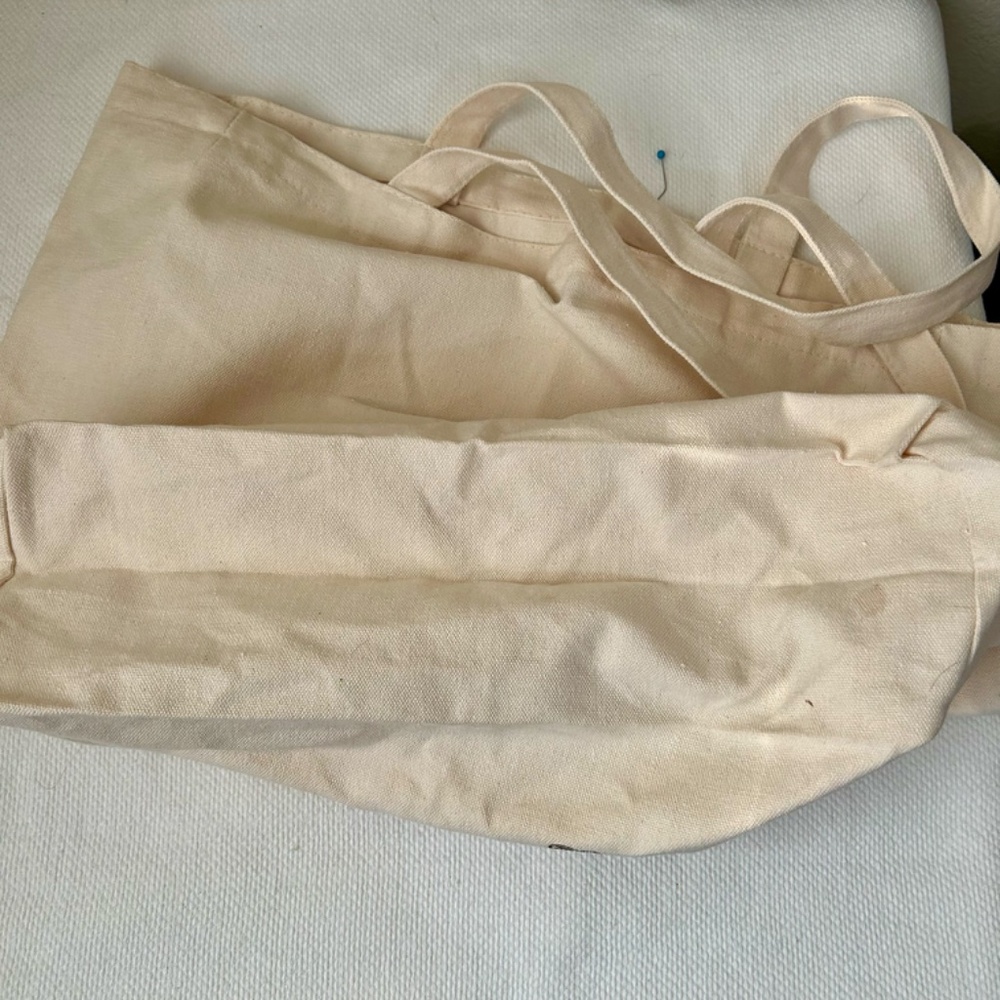 Bacardi Canvas Tote Bag Cream Handles Bat Logo Scroll Tree Passion Fortune Unity - Picture 5 of 8